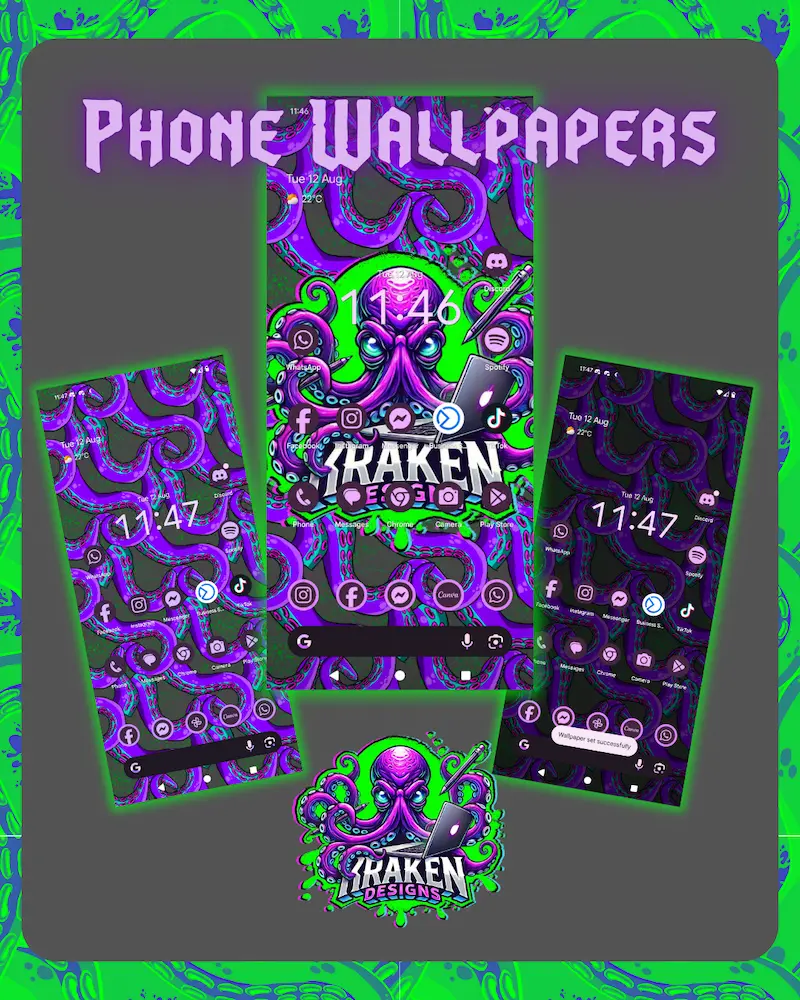 Kraken Designs Phone Wallpapers